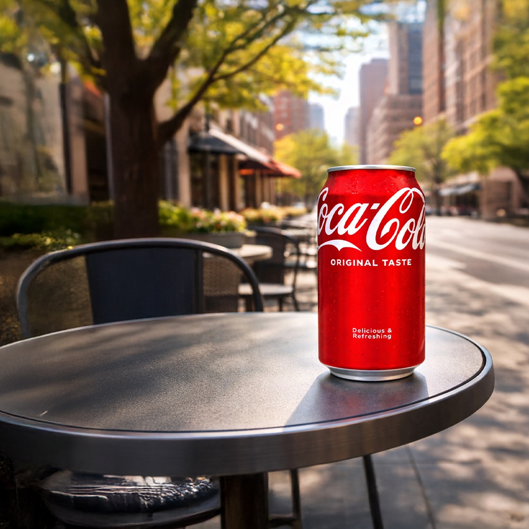 Coca-Cola Soda Can - 12 Oz, 24 per Case By Coca Cola WITH BOTTLE